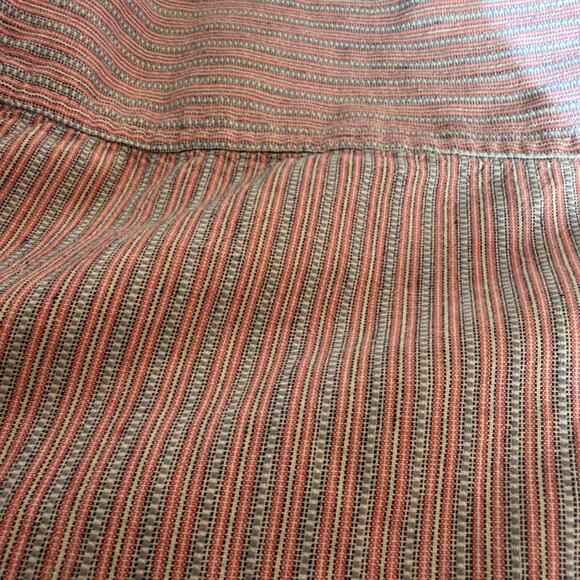 Vintage 90s Patagonia Organic Cotton Go To Shirt Red & Blue Stripe LARGE - Picture 15 of 16